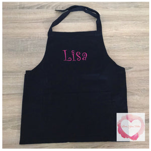 Embroidered personalised apron