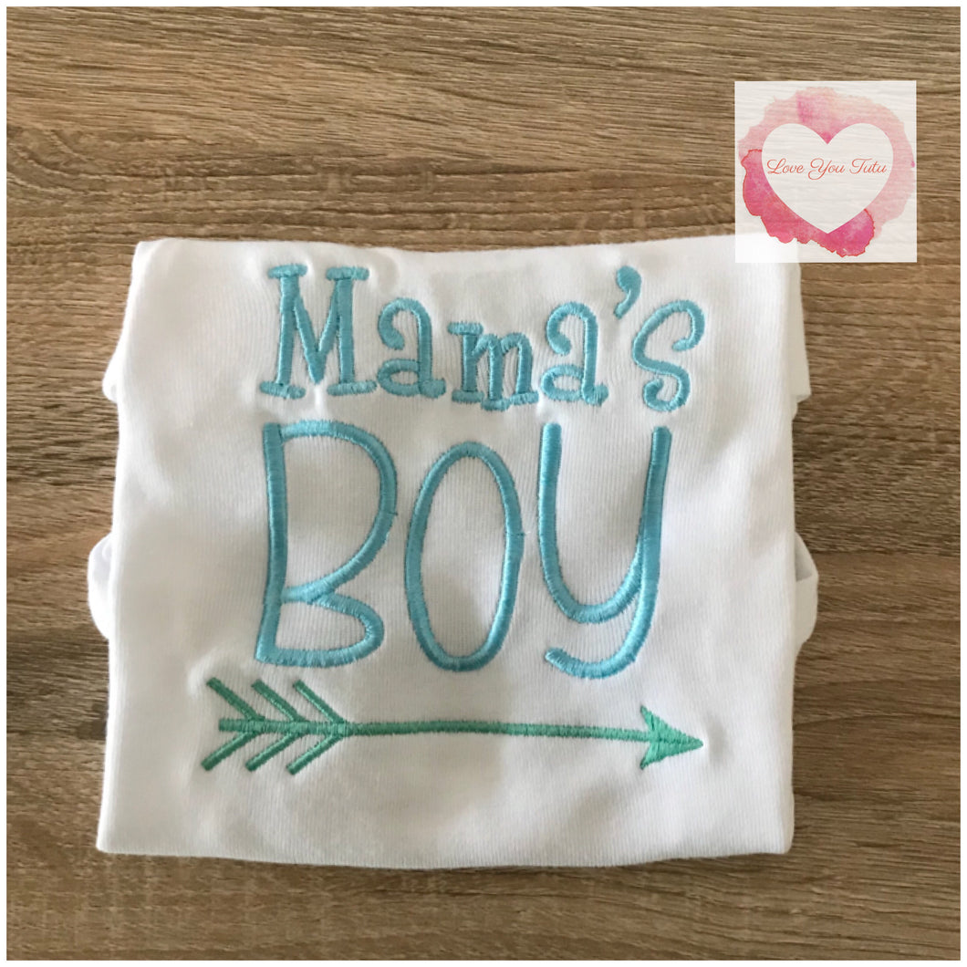 Embroidered mama’s boy design