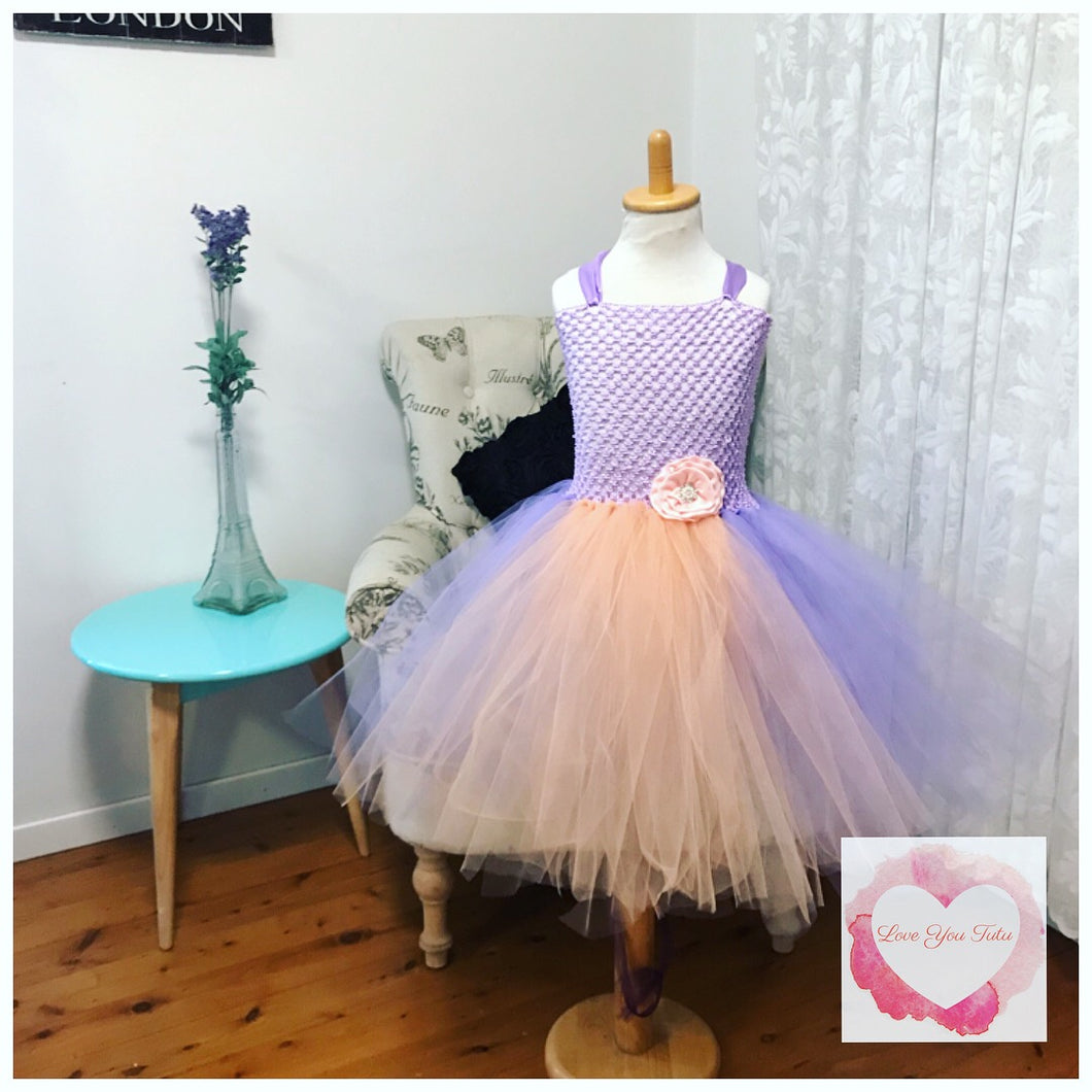 Lavender & peach Tutu dress
