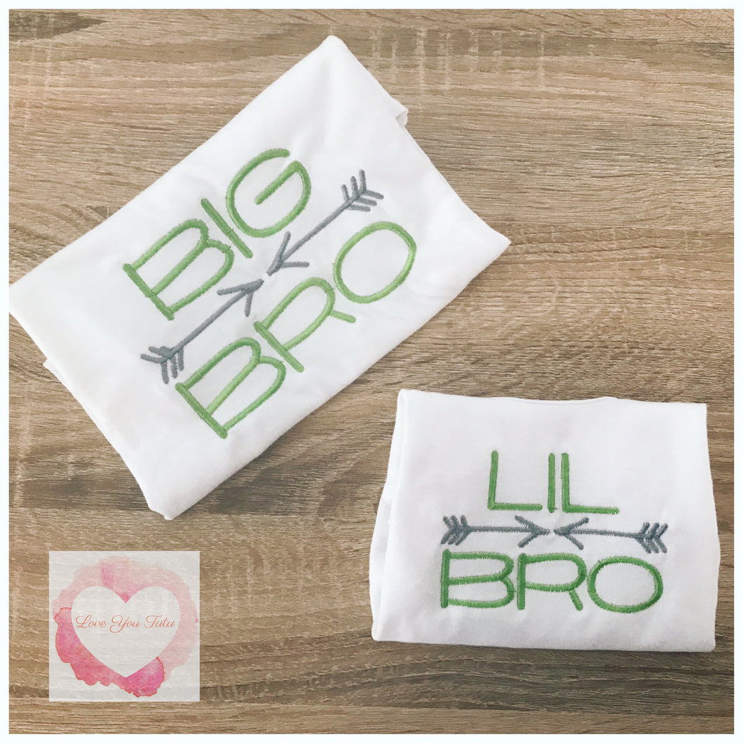 Embroidered big bro little bro designs