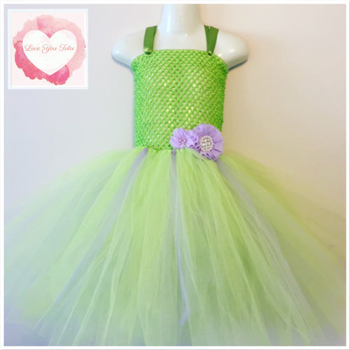 Apple green with a little lavender Tutu dress