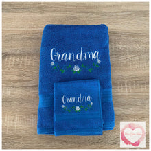 Load image into Gallery viewer, Embroidered grandma towel set