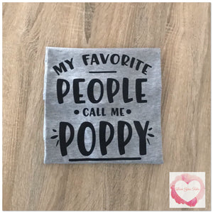 My favourite people call me Poppy design