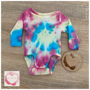 Hand tie dyed onesie size 000-ready to ship