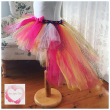 Load image into Gallery viewer, Pink leopard high low Tutu skirt