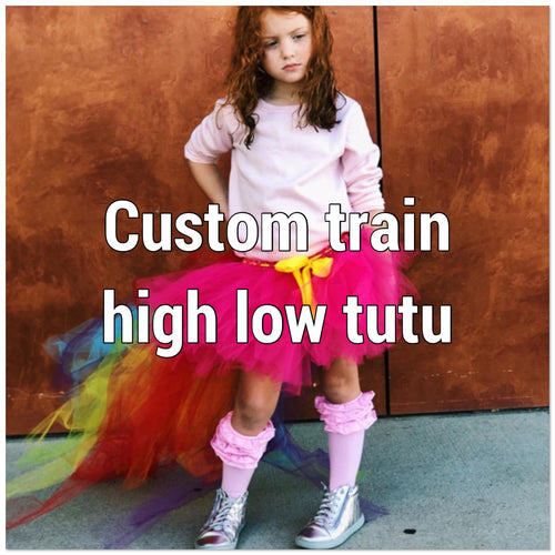 *Custom train high low Tutu skirt