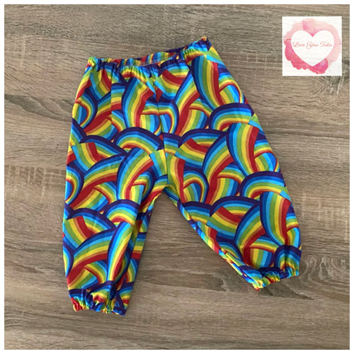 Rainbow harem pants size 1-ready to ship