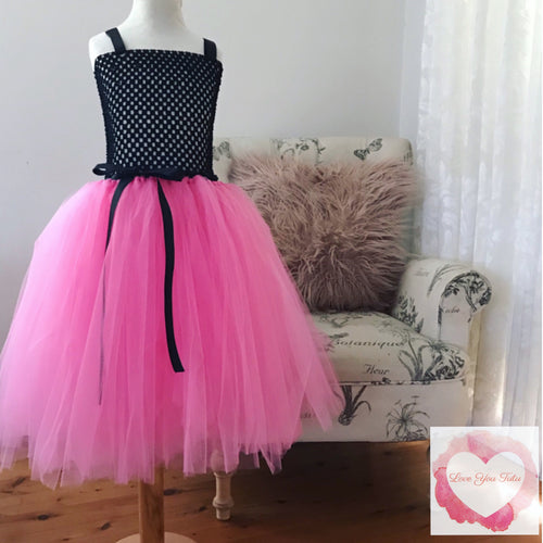Black & shocking pink Tutu dress