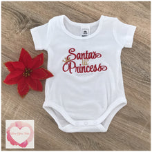 Load image into Gallery viewer, Embroidered Santa’s princess design
