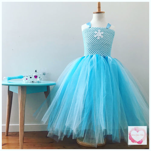 snowflake full length tutu dress