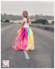 Load image into Gallery viewer, Rainbow train high low Tutu skirt