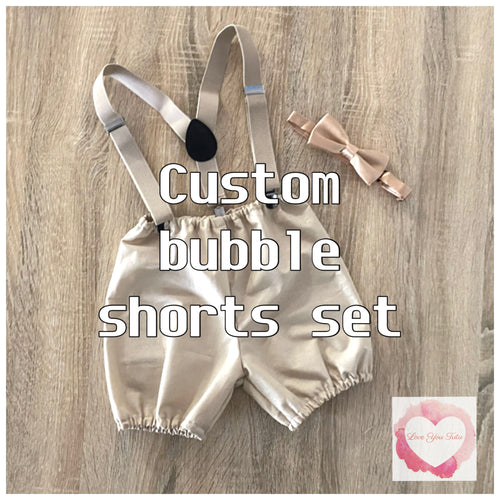*Custom bubble shorts set