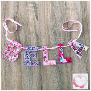 Embroidered Personalised bunting
