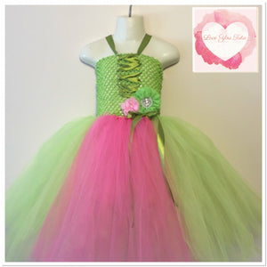 Shocking pink and apple green Tutu dress