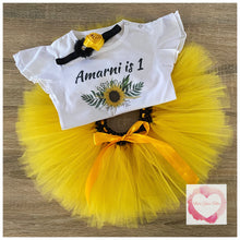 Load image into Gallery viewer, Sunflower personalised tutu set