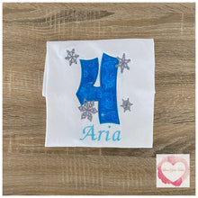 Load image into Gallery viewer, Embroidered Numbered snowflake design