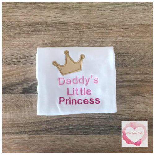 Embroidered Daddy’s little Princess design