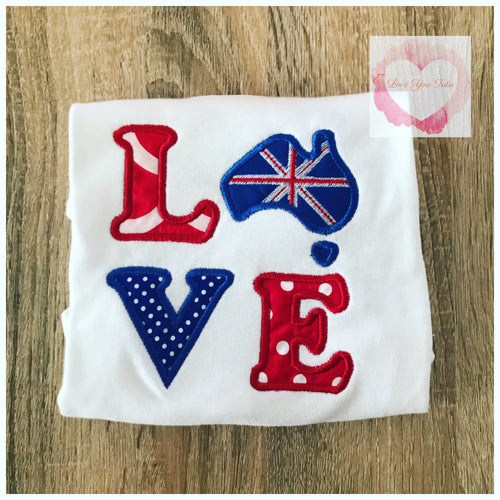 Embroidered Australia Love design