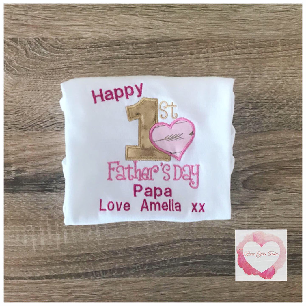 Embroidered Personalised Father’s Day design