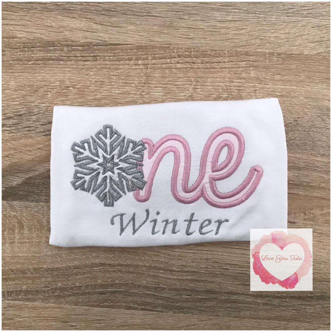 Embroidered snowflake one design