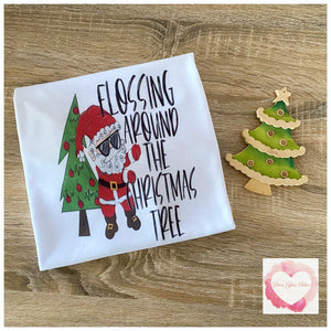 Santa flossing printed design