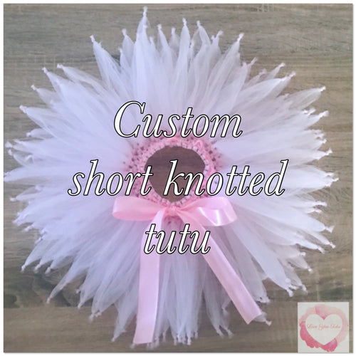*Custom knotted short tutu skirt