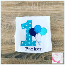 Load image into Gallery viewer, Embroidered balloon birthday design