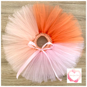 Pink, peach & orange short Tutu skirt