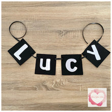 Load image into Gallery viewer, Embroidered Personalised square bunting