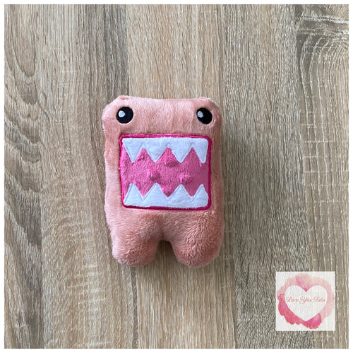 Embroidered monster dog toy stuffie