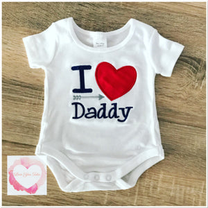 Embroidered I love daddy design