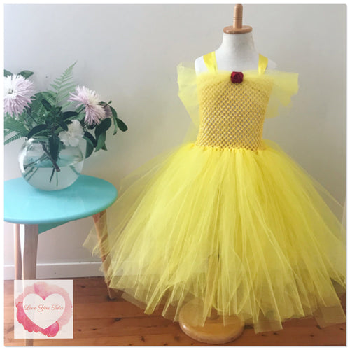 Yellow full length tutu dress