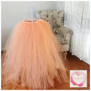 Full length peach adult/maternity Tutu skirt