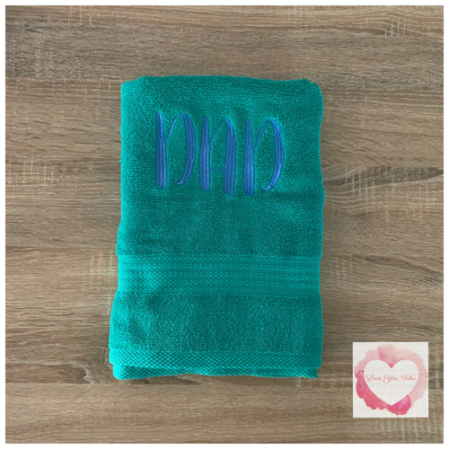 Embroidered Dad towel
