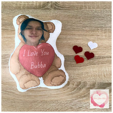 Load image into Gallery viewer, My face love bear pillow