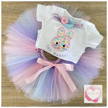 Load image into Gallery viewer, Embroidered bunny tutu set