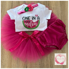 Load image into Gallery viewer, One in a melon girls 4 piece tutu set