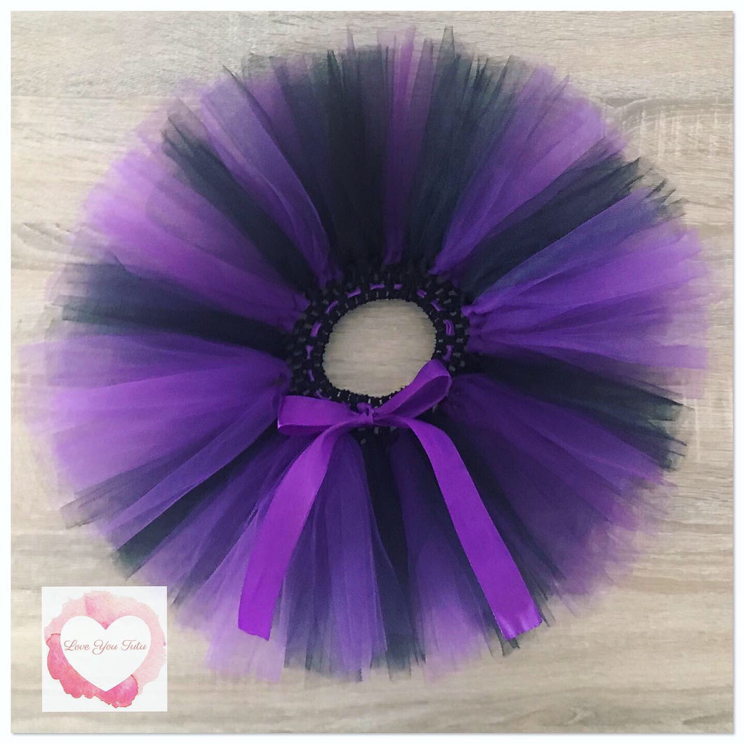 Black & purple short Tutu skirt