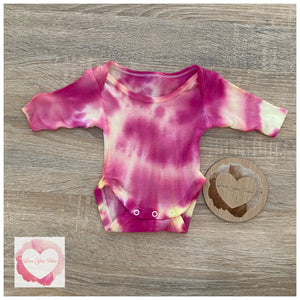 Hand tie dyed onesie size 00000-ready to ship