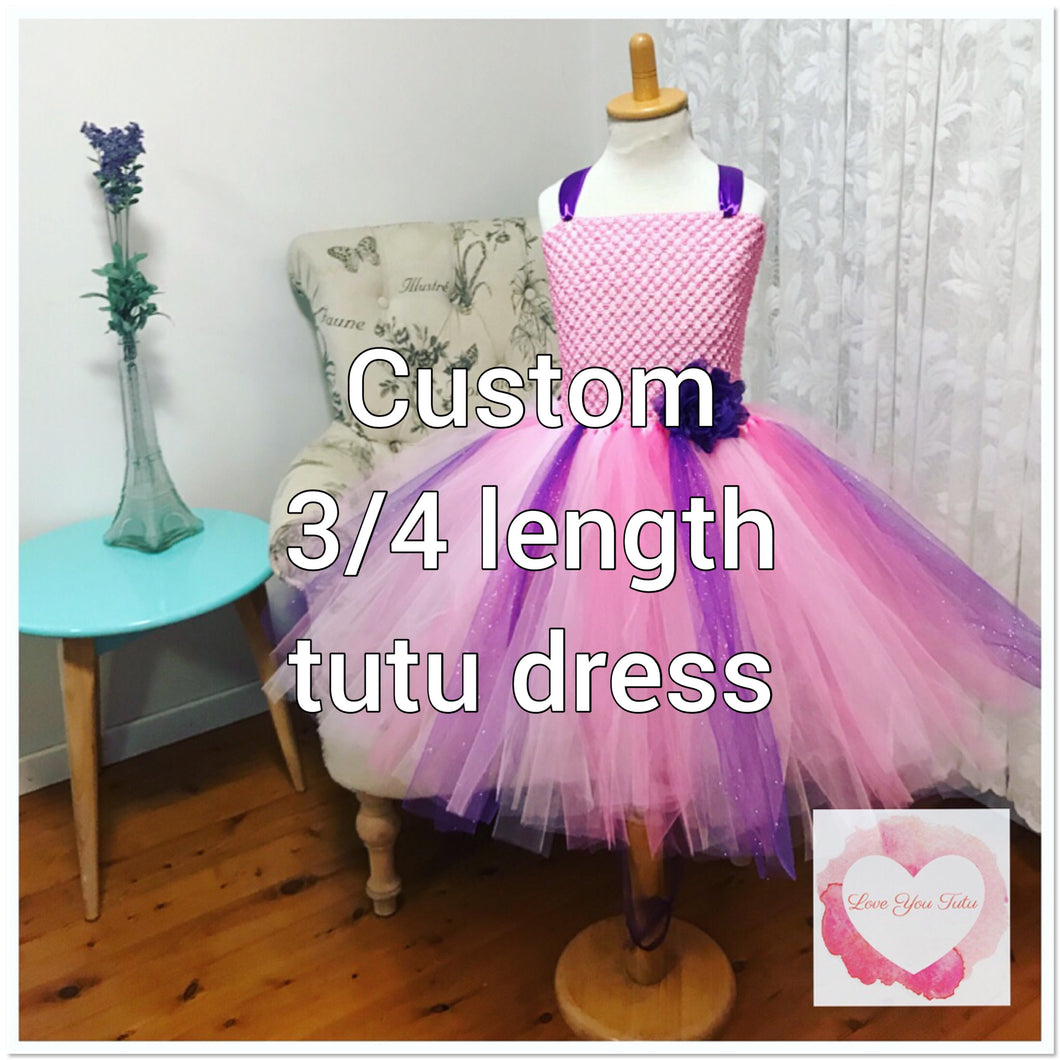 *Custom 3/4 length Tutu dress