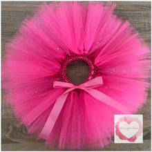 Load image into Gallery viewer, Shocking pink &amp; sequin tulle short Tutu skirt