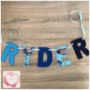 Embroidered Personalised bunting