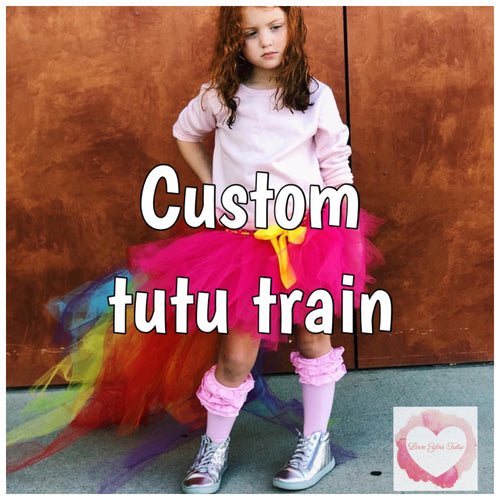 *Custom train high low Tutu skirt