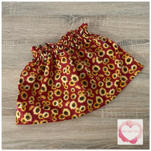 Sunflower paperbag skirt- size 3-4 -ready to ship