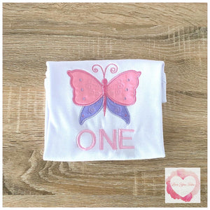 Embroidered Butterfly tutu set