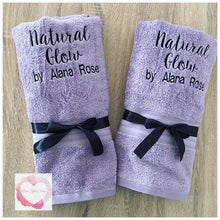 Load image into Gallery viewer, Embroidered personalised towel- name/wording only