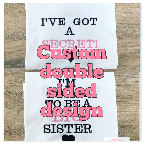 *Custom personalised double sided onesie/t-shirt